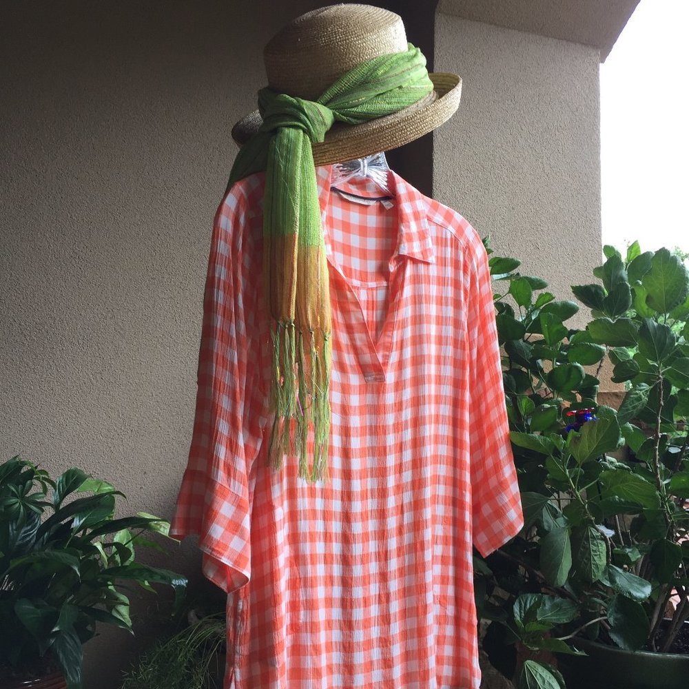Soft Surroundings Al Fresco Tunic in Bright Melon - Picture 8 of 8